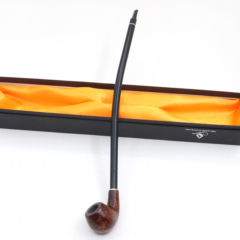 Smoker Box Wood Chip - حامل سجائر خشبي كلاسيكي طويل ،