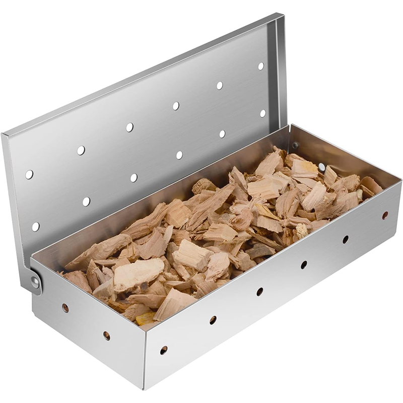 Smoker Box Wood Chip - شواء صندوق المدخن الفولاذ المقاوم للصدأ