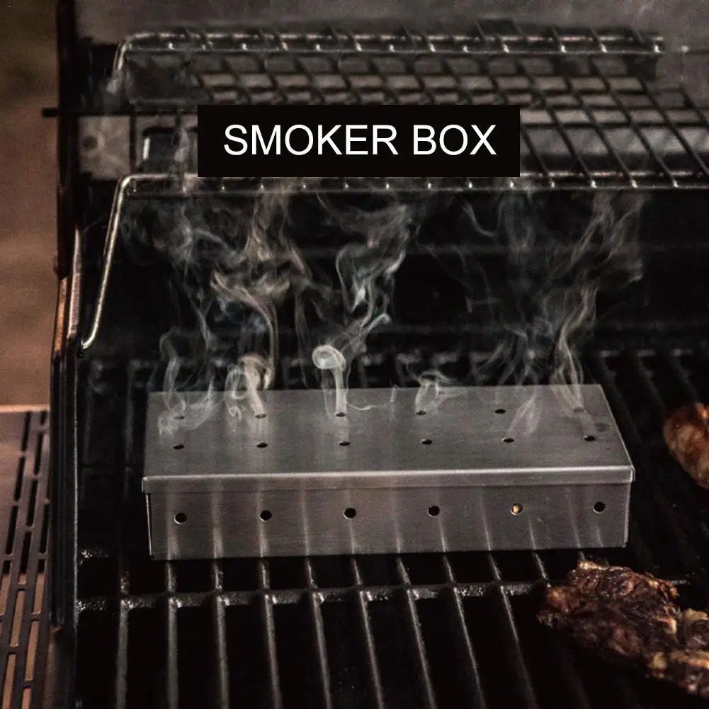 HQ رقائق الخشب شواء صندوق المد - مراجعة Smoker Box Wood Chip وسعره