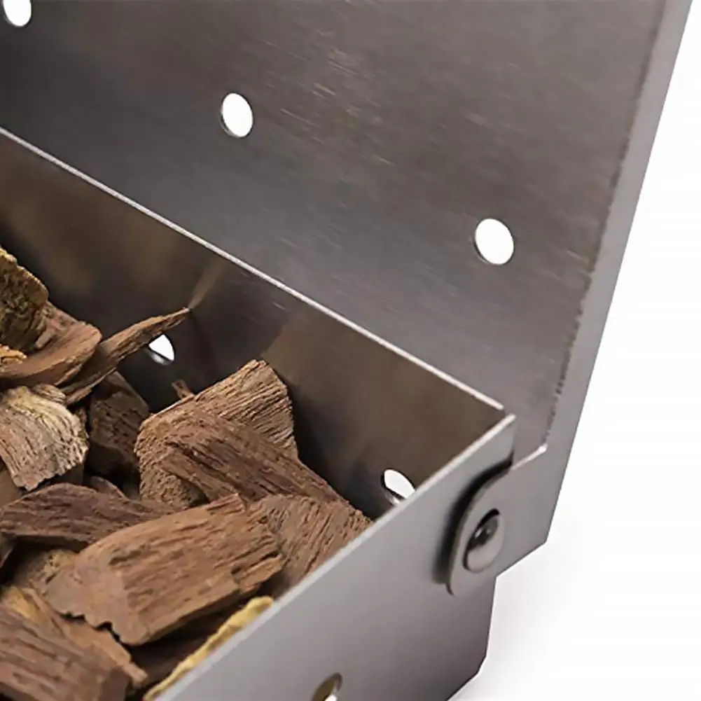 HQ رقائق الخشب شواء صندوق المد - مراجعة Smoker Box Wood Chip وسعره