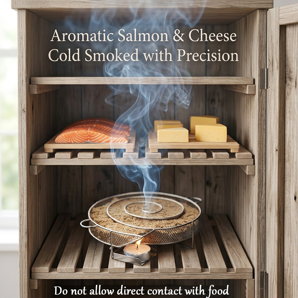 صينية تدخين دائرية من الفولاذ  - مراجعة Smoker Box Wood Chip وسعره