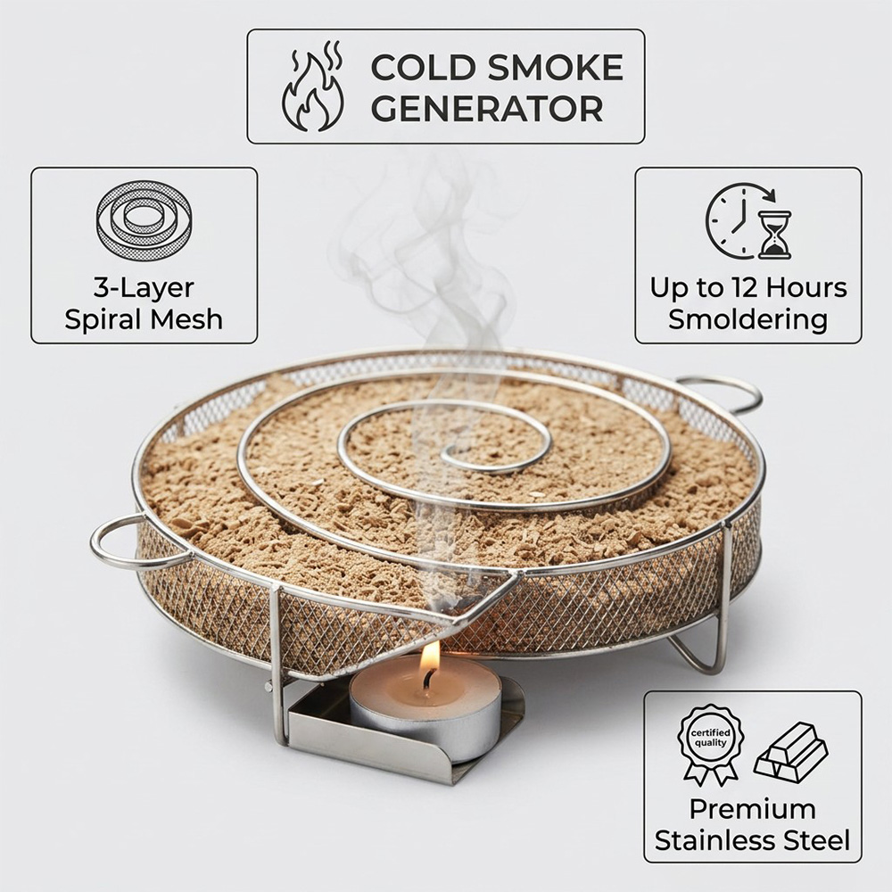 صينية تدخين دائرية من الفولاذ  - مراجعة Smoker Box Wood Chip وسعره
