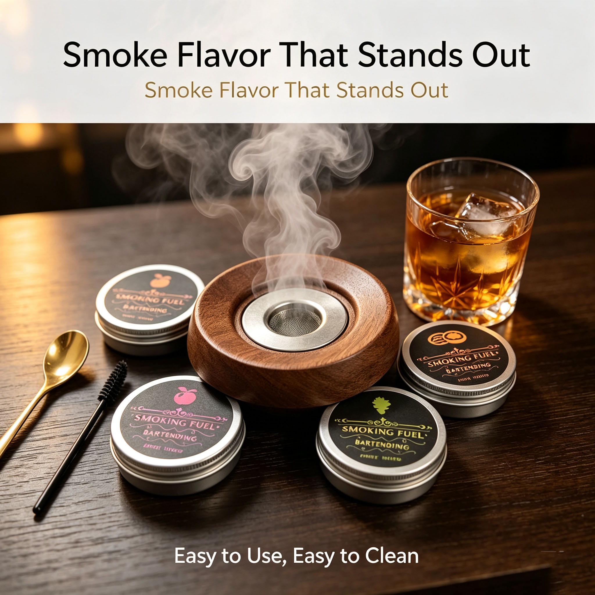 طقم تدخين الكوكتيل مع غطاء خشب - مراجعة Smoker Box Wood Chip وسعره