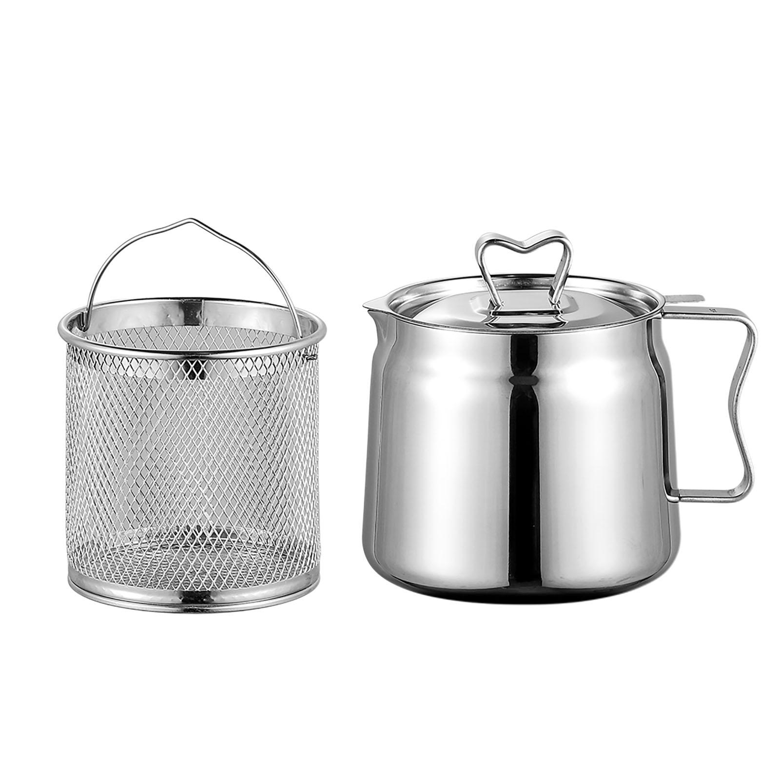 طقم قلاية عميقة من الستانلس ست - مراجعة Home Cooking Oil Filter وسعره