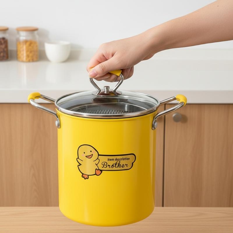 وعاء قلي عميق سعة 2/3 لتر من ا - مراجعة Home Cooking Oil Filter وسعره