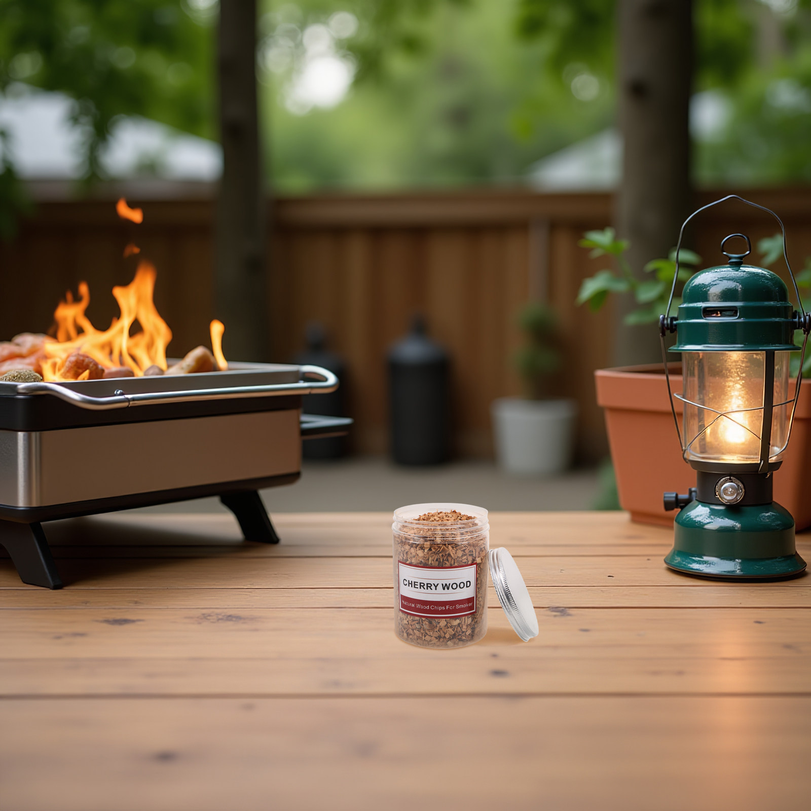 علبة واحدة من رقائق التفاح للت - مراجعة Smoker Box Wood Chip وسعره
